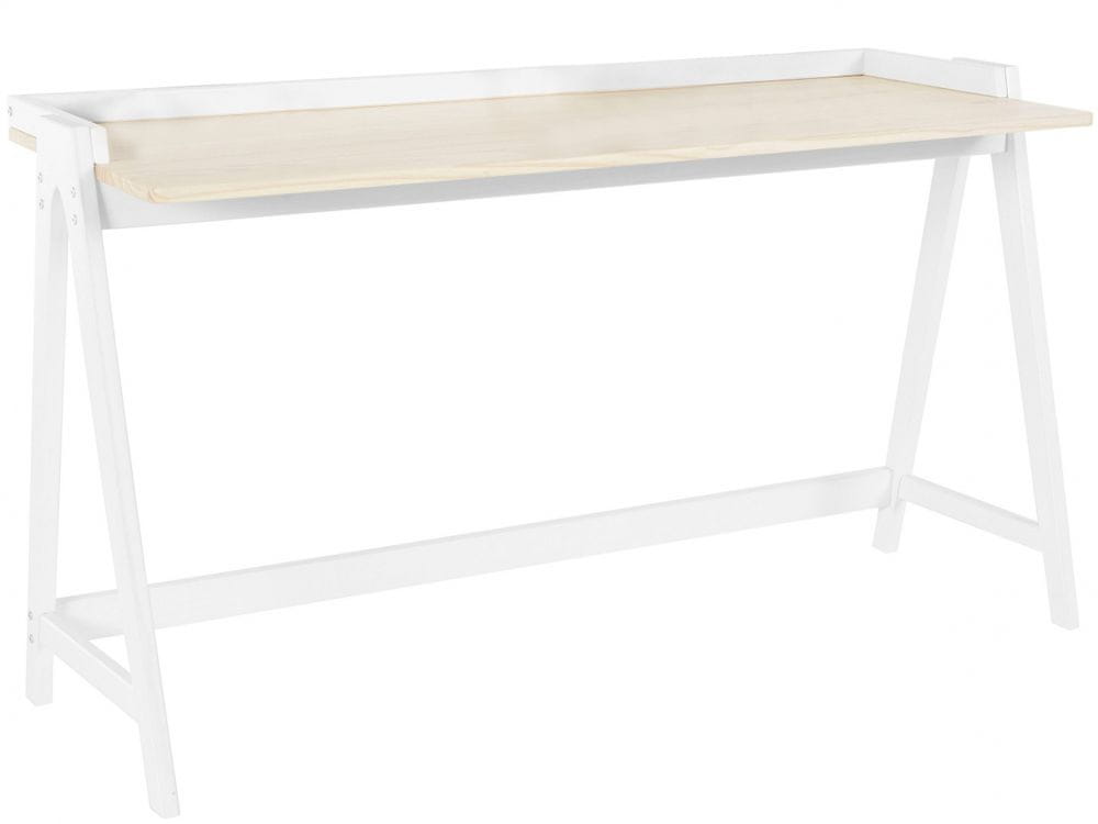 Danish Style Pracovný stôl Alvin, 120 cm, prírodná / biela